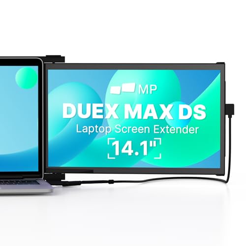 MP ポータブルモニター - [2025年アップグレード] Mobile Pixels Duex Max DS 14.1インチ ノートパソコン画面エクステンダー、USB C/HDMIプラグアンドプレイ、1080Pモニター 14インチ~17インチのノートパソコン用 Mac/Windows/Android/Switch対応 101-1007P06