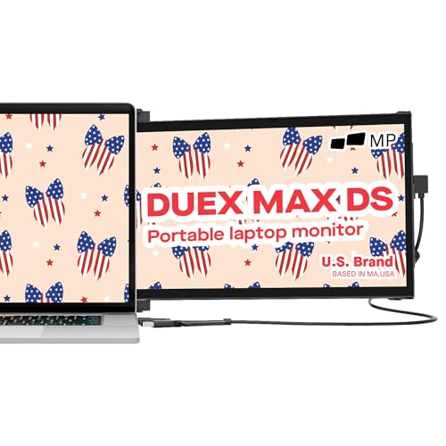 MP Mobile Pixels Duex Max DS 14.1インチ FHD 1080p ノートパソコン画面エクステンダー USB Type-C/HDMIポート ポータブルモニター 14インチから17インチのノートパソコン用 macOS/Windows/Apple/Android/Switchに対応 (ブラック) 101-1007P06