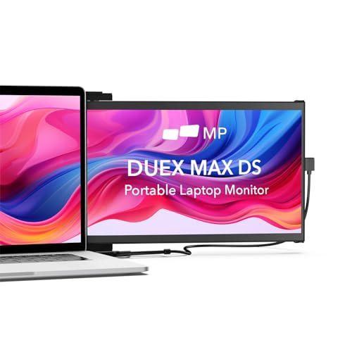 Duex Mobile Pixels Duex Max DS 14.1インチ ノートパソコンモニターエクステンダー フルHD FHD 1080P ポータブルモニター USB Type-C/HDMIポート 14~17インチのノートパソコン用 Windows/Mac/Android/Switch対応 (デュアルモニター) 101-1007P06