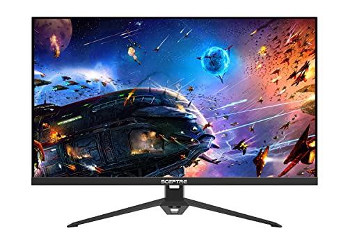 Sceptre 27インチ IPS ゲーミングモニター 最大165Hz DisplayPort HDMI 300 Lux 内蔵スピーカー、マシンブラック (E278B-FPT168)
