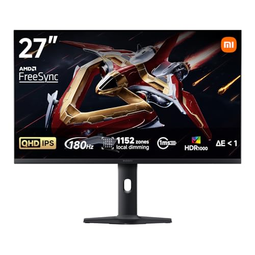 xiaomi シャオミ Xiaomi モニターG Pro 27Qi ディスプレイ 27 インチ 2K 180Hz Fast IPS 色差 ∆E<1 HDR1000 1ms GTG FreeSyncティアリング防止 DCI-P3 95% sRGB 100% DCINx1 HDMIx2 DP1.4x2 2026 新モデル G Pro 27Qi 2026