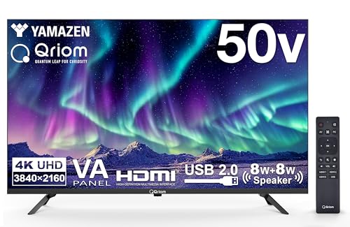 山善 モニター 50インチ ディスプレイ 4K 3840×2160 VAパネル QRMK-50U