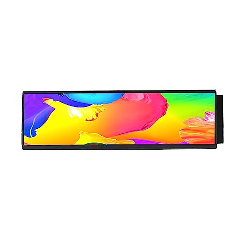 VSDISPLAY 12.6インチ IPS LCD モニター 1920x515 ディスプレイ ミニHD-MI - HD-MIケーブルキット、DIY Y60 PCケーススクリーンに適合 K003212