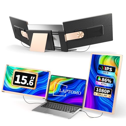 Laptomo ノートパソコンデュアルモニター 拡張ディスプレイ 折りたたみ式 15.6インチ S6-1 180°回転 Laptomo S6