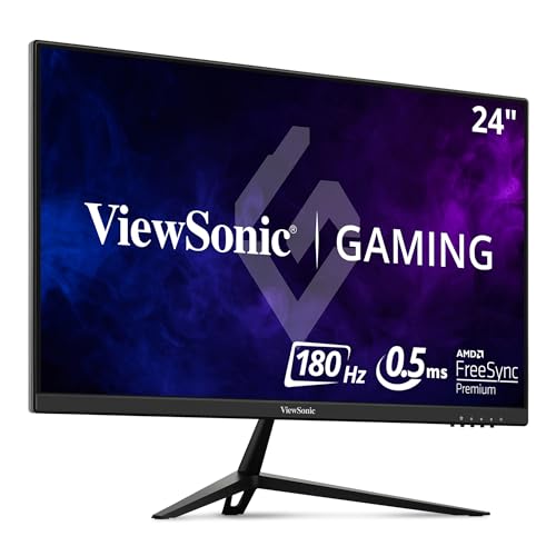 ViewSonic ビューソニックジャパン 23.8インチ ゲーミングモニター VX2428 (フルHD/IPS/180Hz(OC時)/MPRT 0.5ms/HDMI,DP/HDR10/FreeSync Premium/VESA ClearMR/スピーカー内蔵/フリッカーフリー/ブルーライトフィルター/3年保証)