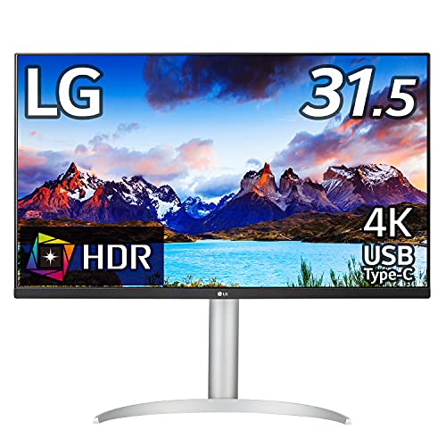 LG モニター ディスプレイ 32UP550-W 31.5インチ/4K/VA非光沢/HDR/USB Type-C,HDMI×2,DisplayPort/スピーカー/FreeSync/ブルーライト低減、フリッカーセーフ/ピボット、高さ調節/3年安心・無輝点保証