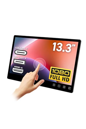 GeChic Corporation GeChic ゲシック モバイルモニタータッチパネル搭載 13.3インチ GeChic On-Lap T131B FHD 1920x1080 10指タッチ FFS液晶 静電容量方式 HDMI USB Type-C USBハブ 表面硬度7H VESA75 GEC-ON-LAP/T131B