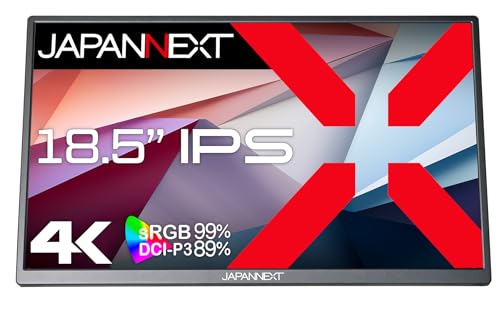 JAPANNEXT ｜ジャパンネクスト モバイル液晶ディスプレイ(18.5型/ IPS/ 4K UHD 3840×2160/ 60Hz/ 15ms)(ブラック) JN-MD-IPS185UHDR 返品種別A