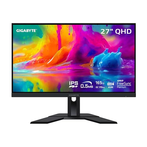GIGABYTE M27Q 27??? 170Hz 1440P KVM ??????????2560 x 1440 SS IPS ???????0.5ms (MPRT) ?????????92% DCI-P3?HDR???FreeSync Premium?1x ?????????1.2?2X HDMI 2.0?2X USB 3.0????? M27Q-SA
