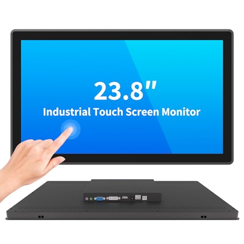 LMENGER 23.8インチ産業用タッチスクリーンモニター、10点タッチ、アスペクト比16:9静電容量式PCAPディスプレイ、1920 x 1080R、アクティブマトリックスTFT LCD、LEDバックライト、VGA、DVI、HD-MIポート LM-ID238