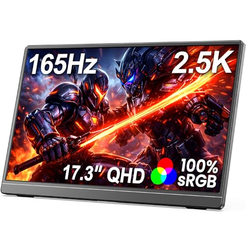 MNN 17.3インチ ポータブルモニター 1080P FHD 144Hz ナローエッジ ノートパソコンモニター