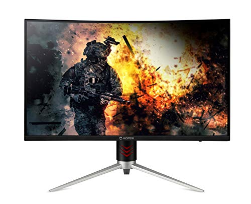 AOPEN 27HC2R Pbmiiphx 27インチ 1500R カーブ フルHD (1920 x 1080) 165Hz モニター AMD Radeon FREESYNC テクノロジー(ディスプレイポート、HDMI 2.0、HDMI 1.4ポート)
