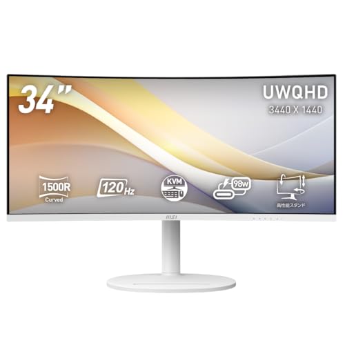 MSI （エムエスアイ） 34型液晶モニター MODERN-MD342CQPW Modern MD342CQPW