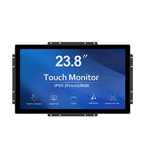 GreenTouch 23.8 インチ 10 ポイント オープン フレーム PCAP タッチスクリーン モニター - 産業用タッチ ディスプレイ -16:9 -TFT LCD GT-TM238