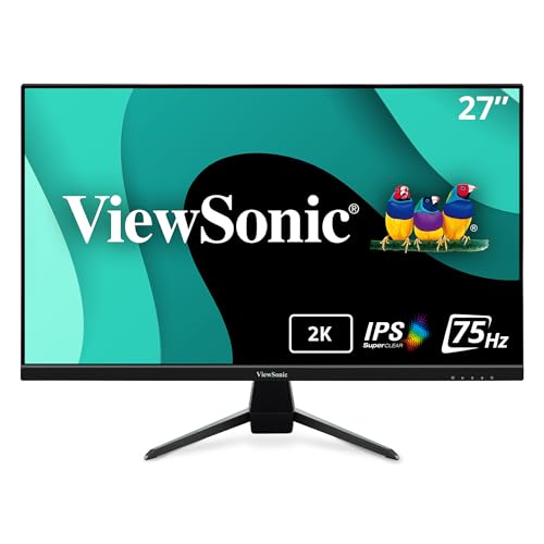 ViewSonic 27インチ QHD スリムベゼル IPS モニター VX2767U-2K