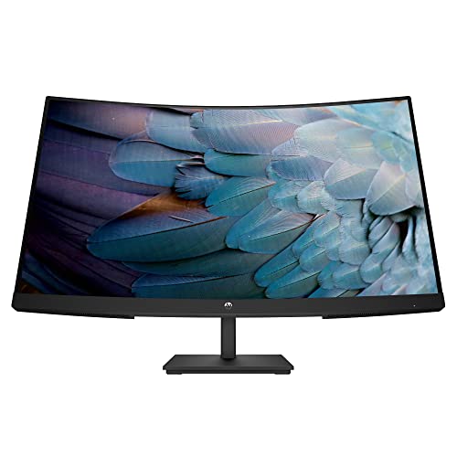 HP V27c G5 FHD Curved Monitor, Full HD Display (1920 x 1080), VA panel, 72% NTSC, 75 Hz, 16:9 Ratio, AMD FreeSync technology, (65P60AA#ABA)