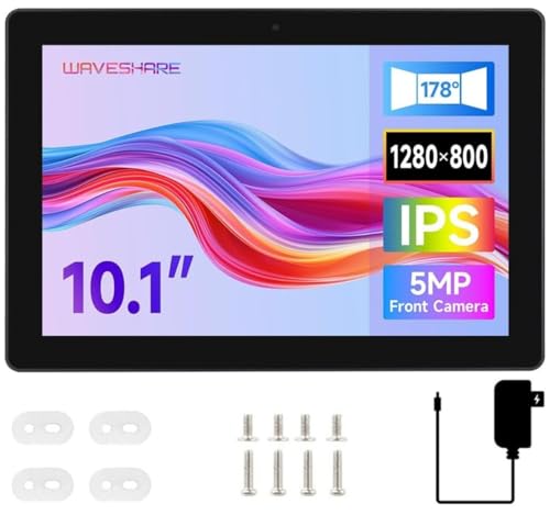 TUOPUONE 10.1インチ 1280×800 産業用 HMI オールインワン タッチディスプレイ Raspbery Pi用 デュアル4K HDMI出力対応 10ポイントタッチ 光学ボンディング アルミニウム合金ケース Raspbery Pi 5-4GB付属 PI5-HMI-101D (US)