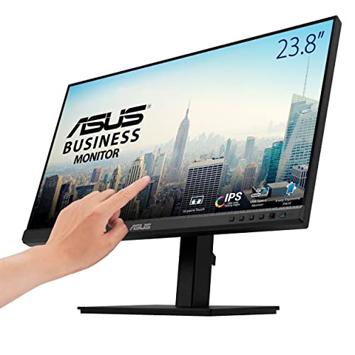 ASUS 24インチ 1080P マルチタッチモニター (BE24ECSBT) - フルHD、IPS、10ポイントタッチ、IPS、アイケア、USB-C、Power Delivery、HDMI、DisplayPortデイジーチェーン、高さ調節可能、VESA壁取り付け可能