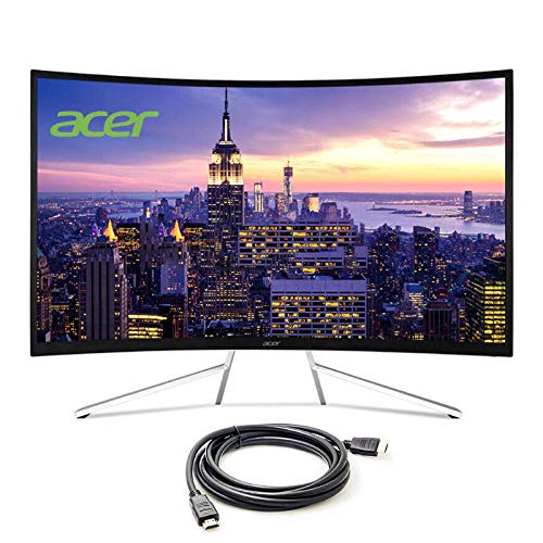 Acer 2020 ET322QR ABMIIX フルHD LCD 32インチ カーブモニター - 31.5インチ 1920x1080 4ms (GtG) 3000:1 コントラスト比 250cdm2 輝度 178°視野角 スピーカー VGA HDMI/伝説的なHDMIケーブル Acer ET322QR