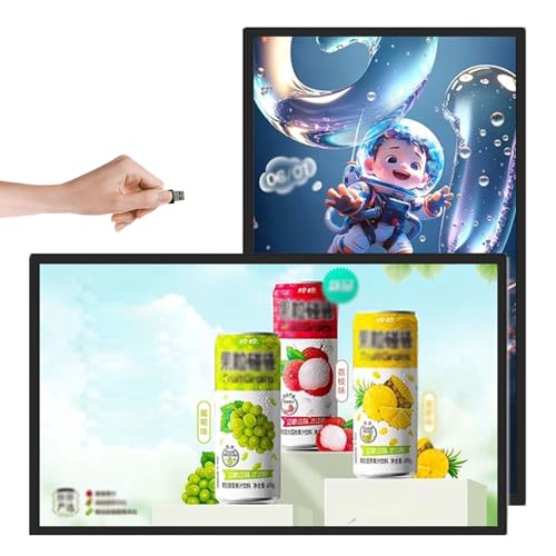 Nicvrea 業務用デジタル広告スクリーン レストラン、カフェ、サロン&ショップ、リモート&USBコンテンツリリース、壁掛け、横向き/縦型ディスプレイ 18.5インチ 4vkft-1032094