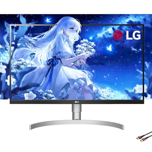 LG 27インチ 4K (3840 x 2160) IPS モニター USB Type-C付き | AMD FreeSync | HDR 400 DCI-P3 95% | 内蔵スピーカー | 60Hz 5ms | コンパクトベゼル (HDMI、DisplayPort) | ホワイトモニター