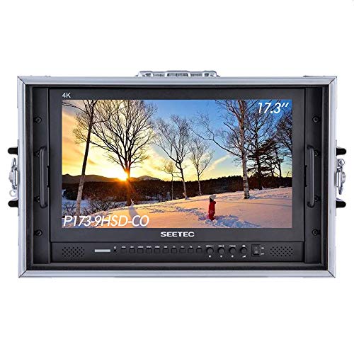 SEETEC P173-9HSD-CO 17.3インチ1920x1080デスクトップモニター（ブロードキャストLCDモニタリング用）、3G-SDI 4K HDMI AV YPbPrフルHD 8ビットでプロフェッショナルライブイベントポストプロダクションディレクターフィルムカメラフィールド