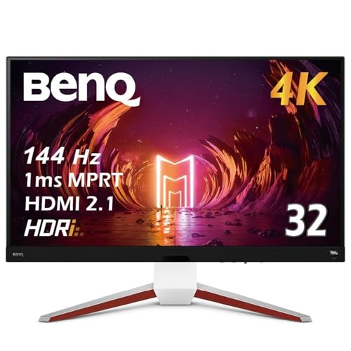 ベンキュージャパン BenQ MOBIUZ EX3210U ゲーミングモニター (32インチ/4K/IPS/144Hz/PS5対応/2.1chスピーカー/マイク搭載/量子ドット/FreeSync Premium Pro/輝度自動調整/高さ調整)
