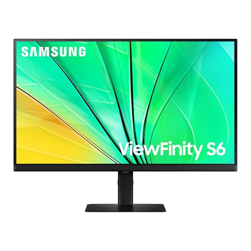 サムスン SAMSUNG 27インチ ViewFinity S6(S60D)シリーズ QHD 高解像度 パソコンモニター 100Hz HDR10 HDMI付き多ポート DisplayPort USB-A 簡単設営 高さ調節スタンド LS27D606EANXGO 2024