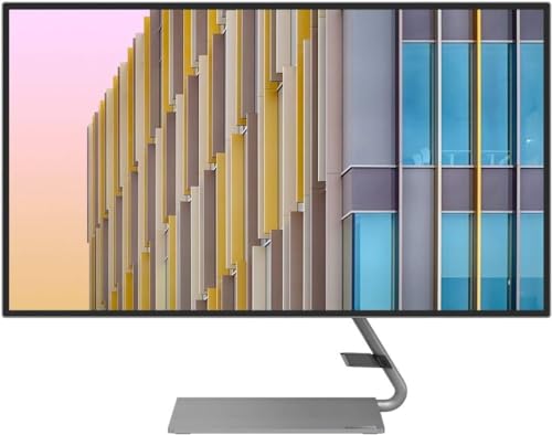 Lenovo Q27h-10 27インチモニター、QHD (2560 x 1440)、IPS、LEDバックライト、16:9、AMD FreeSync、USB-C、4サイドボーダーレス、75Hz、4ms応答時間、99%sRGB、チルト、HDMI、DP 1.2、ローブルーライト、66A7GCC2US