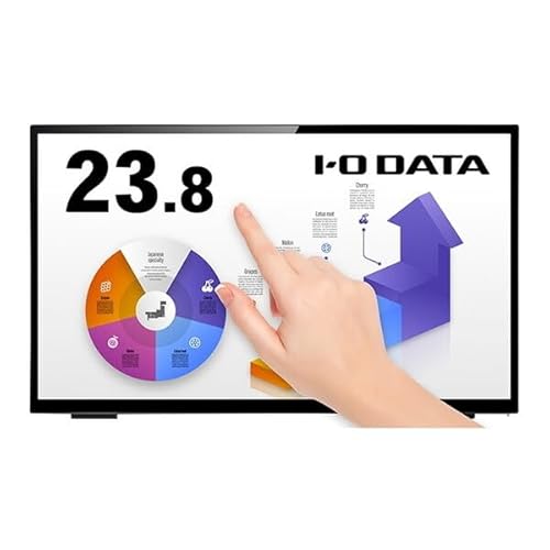 アイ・オー・データ IODATA ブラック [23.8型ワイド液晶ディスプレイ (抗菌モデル)] LCD-MF241FVB-T-AG
