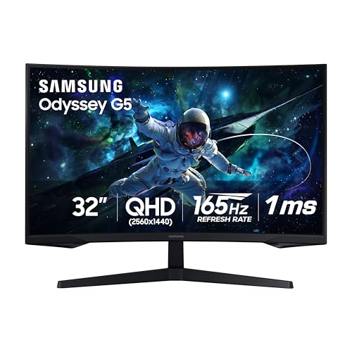 サムスン Samsung 32インチ オデッセイ G55C QHD 165Hz 1ms カーブゲーミングモニター - (LS32CG550ENXZA) [カナダ版]