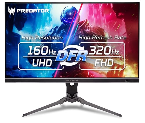 Acer Predator ゲーミングモニター | 27インチ UHD 3840 x 2160 IPS | AMD FreeSync Premium | DFRで最大320Hz | 最大0.5ms | VESA DisplayHDR400| DCI-P3 90% | ディスプレイポート1.4 & 2 x HDMI 2.1 | X。 B273K V5bmiiprx。