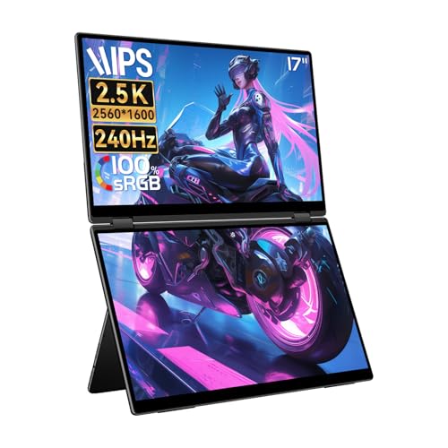 EHOMEWEI モバイルモニター EHOMEWEI XPHG-170NW デュアルモニター 2.5K 17インチ モバイルディスプレイ ミラーリング 薄型