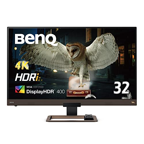 ベンキュージャパン BenQ EW3280U プレミアムモニター 32インチ 4K UHD リモコン付き | IPS | HDRi | アイケア技術 | 適応輝度 | チルトスクリーン | 2.1ch w/5w サブウーファー| DisplayPort | HDMI | USB-C