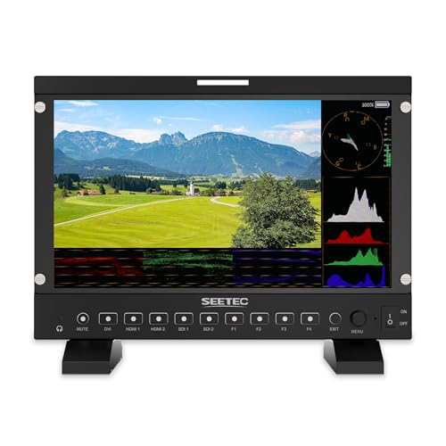 SEETEC P133 PRO 13.3インチ 1000nit 高輝度ポッドキャスト放送モニター 波形 3D LUT HDR SDI HDMI入力出力付き HDMI 4K 60対応 P133 PRO-OF-EU