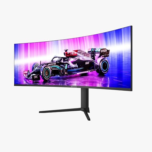 Alterzone 49インチ 湾曲ゲーミングモニター 165Hz/HDR対応/VA曲面1500R /DQHD/VAパネル/178°広視野角/VESA対応/家庭用ゲーム/PCゲーム/傾斜調整/高さ調整/広い視野角 ディスプレイー スピーカー内蔵 ALZ49C165 三年保証付き