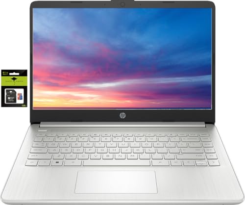 HP Celeron N4120 256GB WIN11｜14インチ ノートパソコン ストリーム ウルトラライト 学生やビジネス用 クアッドコア Intel Celeron プロセッサ 16GB RAM 256GB ストレージ (128GB eMMC+128GB Ghost Manta SDカード)、1年間のOffice 365、HDMI、Win 11。