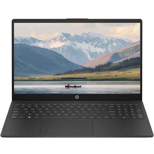 HP 15.6インチノートパソコン、Intel N200クアッドコアプロセッサ、4GB RAM、128GB SSD、Wi-Fi 6、ウェブカメラ、HDMI、テンキーパッド、Windows 11 Home、Alpacatecアクセサリー、ブラック。 HP