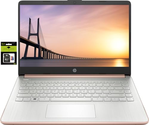 HP Celeron N4120 256GB WIN11｜14インチ ノートパソコン ストリーム ウルトラライト 学生やビジネス用 クアッドコア Intel Celeron プロセッサ 16GB RAM 256GB ストレージ (128GB eMMC+128GB Ghost Manta SDカード)、1年間のOffice 365、HDMI、Win 11。