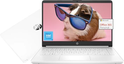 HP Celeron N4120 16GB WIN11home｜14インチ ノートパソコン 洗練されたデザイン 勉強やコラボレーション用 Intelデュアルコア N4500(>N4120)、1年間のOffice 365、16GB RAM、320GBストレージ (64GB eMMC + 256GB SDカード)、Wi-Fi 6、ウェブカメラ、USB C、Win 11S。