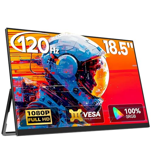 Newsoul 18.5インチ 120Hz モバイルモニター Newsoul ポータブルディスプレイ ゲーミングモニター FHD 1080P 100%SRGB VESA対応 非光沢 スピーカー内蔵 TYPE-C/HDMI接続 サブモニター 持ち運びモニター PS5/PS4/Switch/PC/Mac 対応 119JP-ST08S-AAA