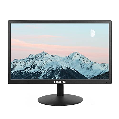 SKitphrati 20" PC Monitor 1600x900 60Hz 5MS HDMI Monitor LED Monitor Viewing Angle 95° (Horizontal) with HDMI VGA Input, 76% sRGB, VESA Wall Mount, TN Panel, Black HD-20-1600