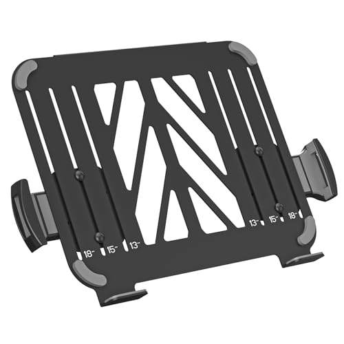 suptek ノートパソコントレイ モニターアーム用 ラップトップホルダー 75X75/100X100MMVESA対応 12-18インチ対応 幅調節 伸縮可能なクランプ 通気 過熱防ぎ スチール製 黒い TP0071 TP0071-JP