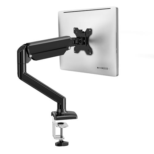 Vexify PCモニターアーム【2025進化モデル】 17～32インチ対応 耐荷重2～9kg VESA規格：75/100mm アルミニウム合金製 グロメット式 クランプ式 快適ワーク・ゲーミング 角度調節 画面回転 耐震 転倒防止 スペース節約 ケープル収納 日本説明書付き (ブラック) Vzj1