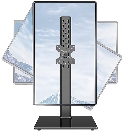 MOUNTUP モニターアーム 置き型 PCモニタースタンド 13～42インチ対 小型テレビスタンド 耐荷重15kg 自立 アーム抜き 高さ調整 VESA75mm 100mm 上下左右可動 回転可能 (1画面)