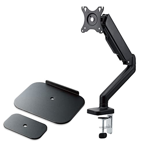 エレコム 【補強プレートセット】 エレコム モニターアーム ガス式 シングルアーム 17-32インチ対応 VESA規格対応 DPA-SS02BK