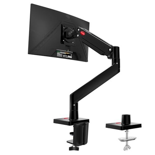 Z Z-Edge PCモニターアーム 液晶ディスプレイアーム シングルアーム 22~40インチ対応 耐荷重2~12kg ガススプリング式 グロメット式&クランプ式 VESA75*75mm 100*100mm対応 多角度調節可能 ブラック MS05-Black