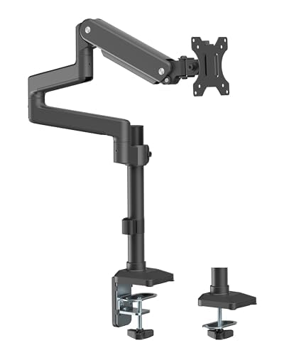 EastForce 自由自在 8関節ロングモニターアーム 17～32インチ 耐荷重2～8kg シングル VESA規格 ケーブル収納 ブラック