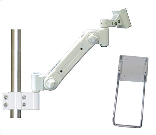 ライブクリエータ ARM2-20P50R 液晶モニター用スタンダードアーム アイボリー/ポール取付50φ/低荷重/取っ手付 VESA75・100対応