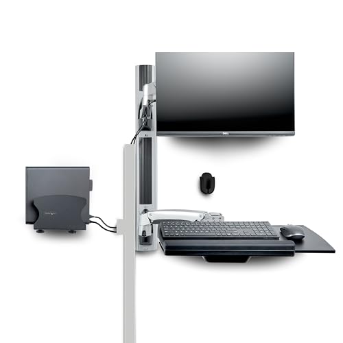 StarTech.com モニターアーム&キーボードトレイ一体型PCユニット 壁掛け式 最大32インチモニター・VESA規格対応 省スペース設計 2PASTSC-WALL-MOUNT